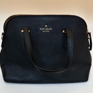 Kate Spade Black Satchel with Gold Accents
